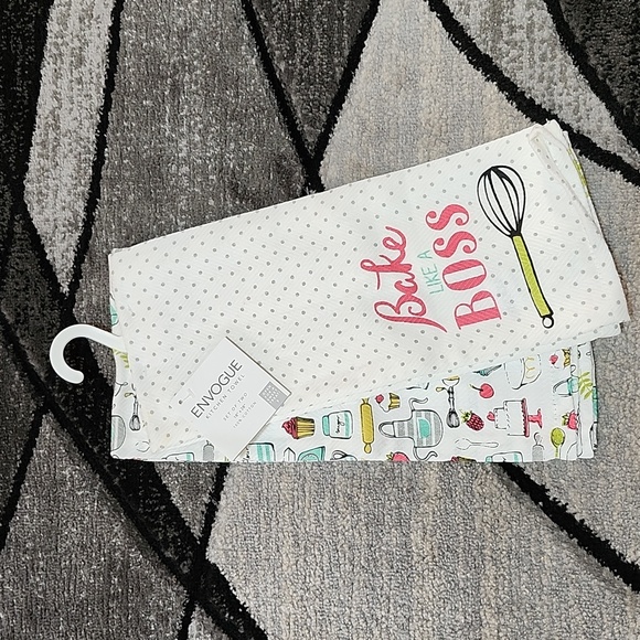 ENVOGUE BAKE LIKE A BOSS KITCHEN TOWELS SET-OF-2 - Picture 6 of 8